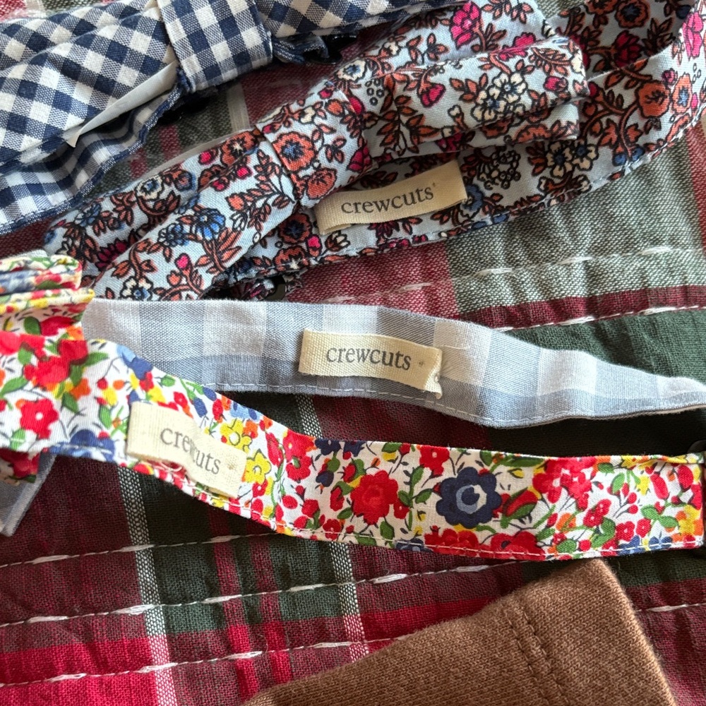 Kids Bow Tie Set - Blue, Black, and Multicolor - Picture 2 of 3